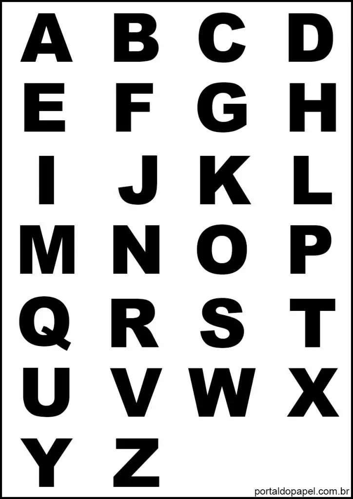 alfabeto completo para imprimir letra maiúscula ariel black