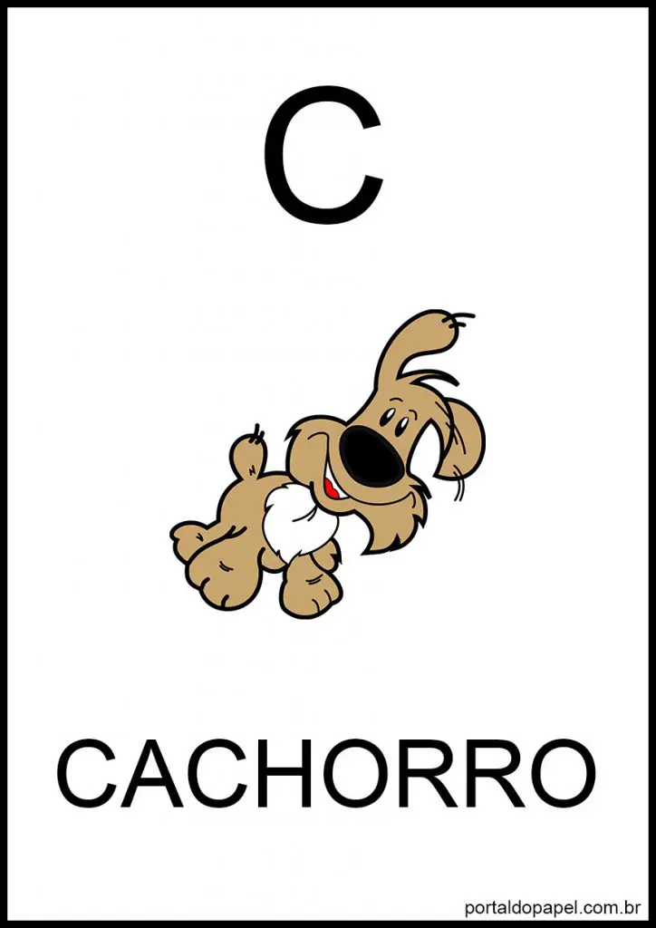 alfabeto ilustrado para imprimir letra c