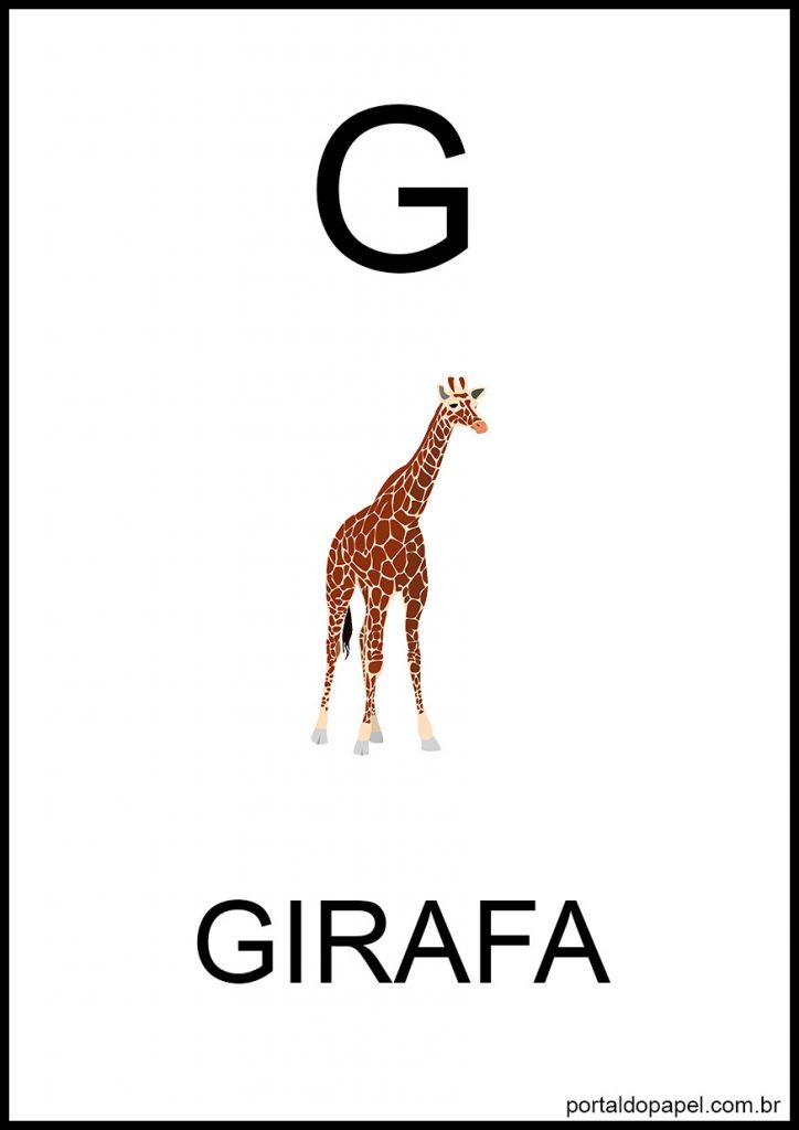 alfabeto ilustrado para imprimir letra g