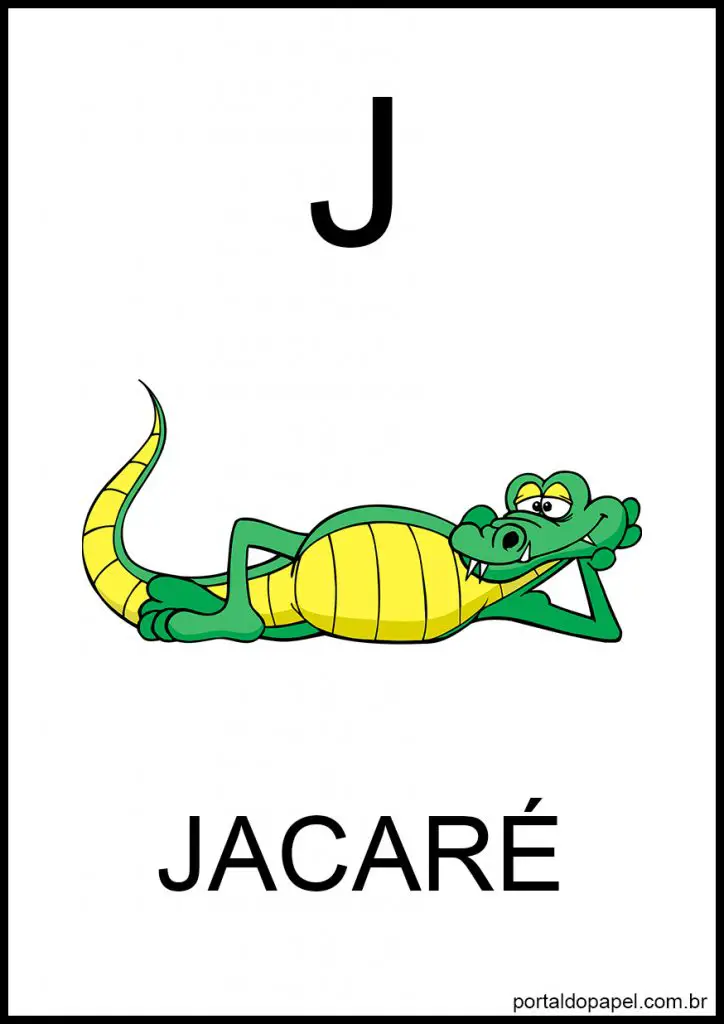 alfabeto ilustrado para imprimir letra j