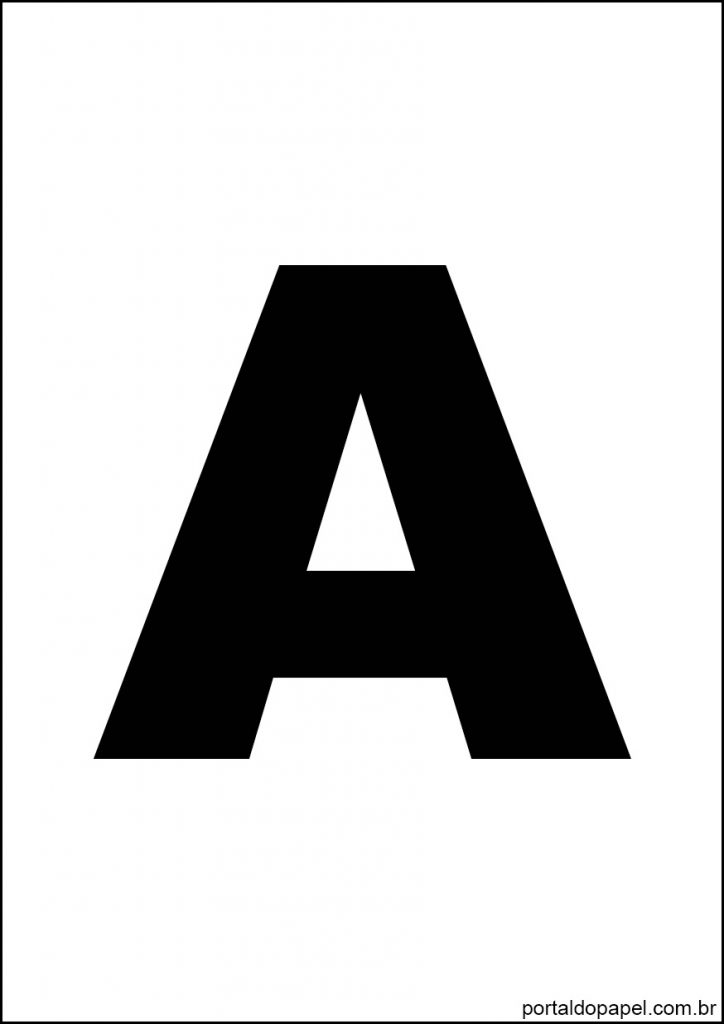 letra A do alfabeto para imprimir