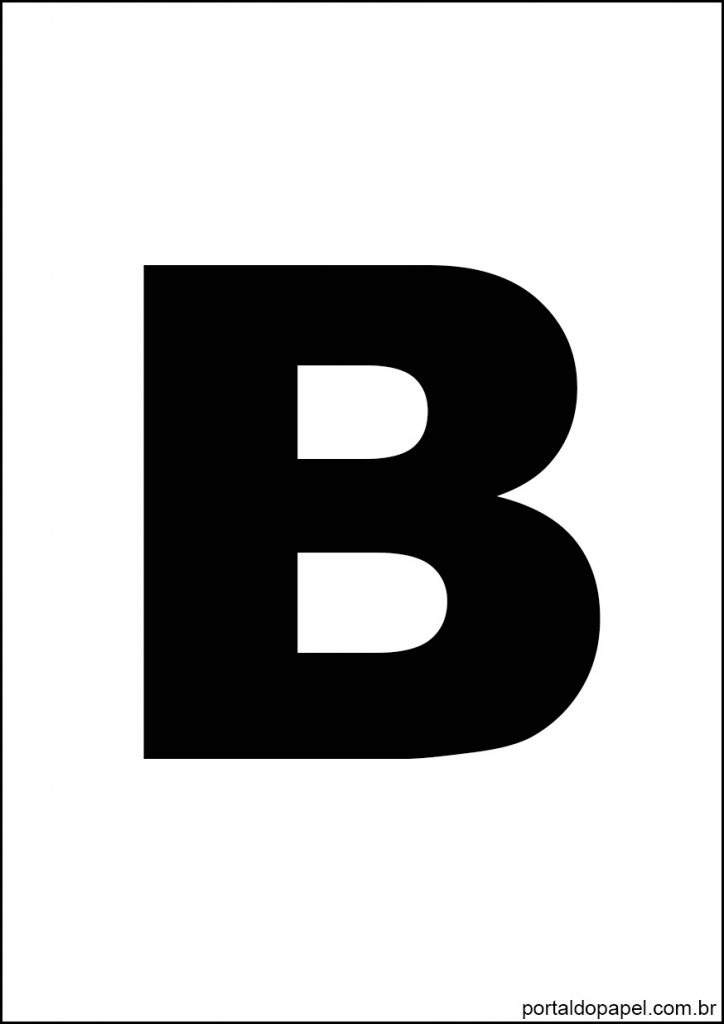 letra B do alfabeto para imprimir