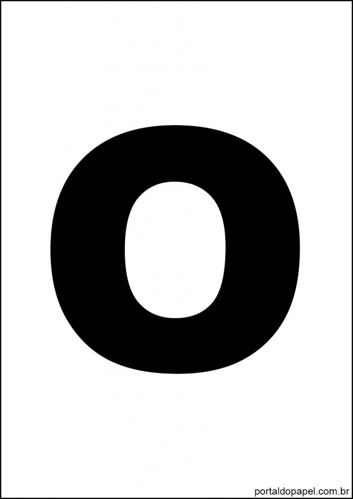 letra O do alfabeto para imprimir