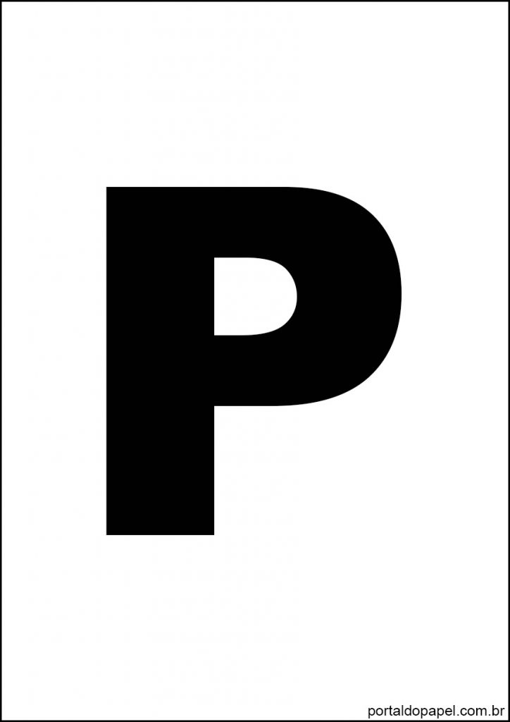 letra P do alfabeto para imprimir