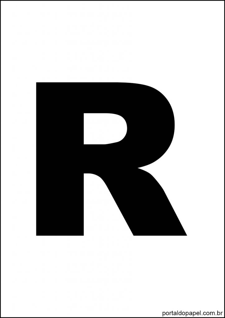 letra R do alfabeto para imprimir