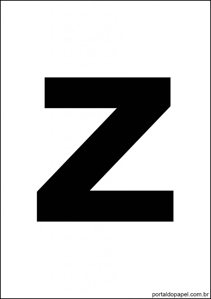 letra Z do alfabeto para imprimir
