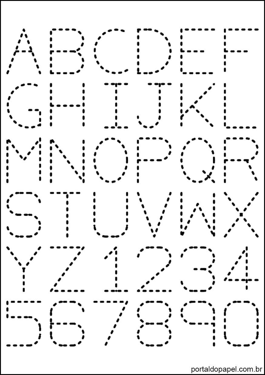 alfabeto pontilhado completo